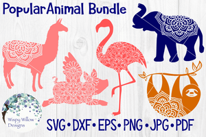 Popular Animal Mandala SVG Bundle Wispy Willow Designs Company
