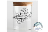 Powdered Sugar SVG | Kitchen Pantry Label Wispy Willow Designs Company