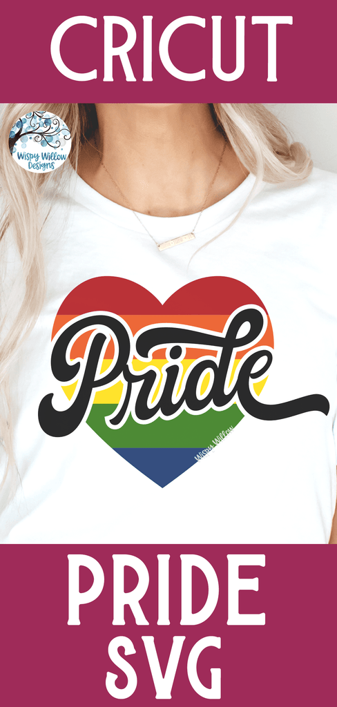 Pride Heart SVG Wispy Willow Designs Company