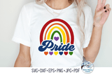 Pride Rainbow Heart SVG Wispy Willow Designs Company