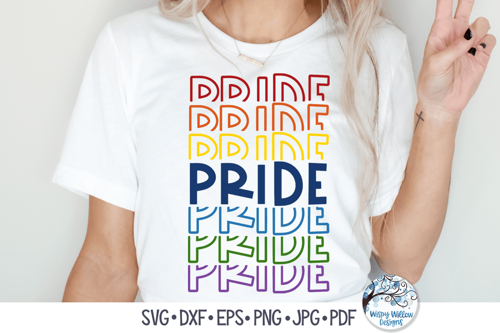 Pride Stacked SVG Wispy Willow Designs Company