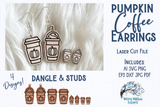 Pumpkin Coffee Earrings for Laser SVG Wispy Willow Designs Company