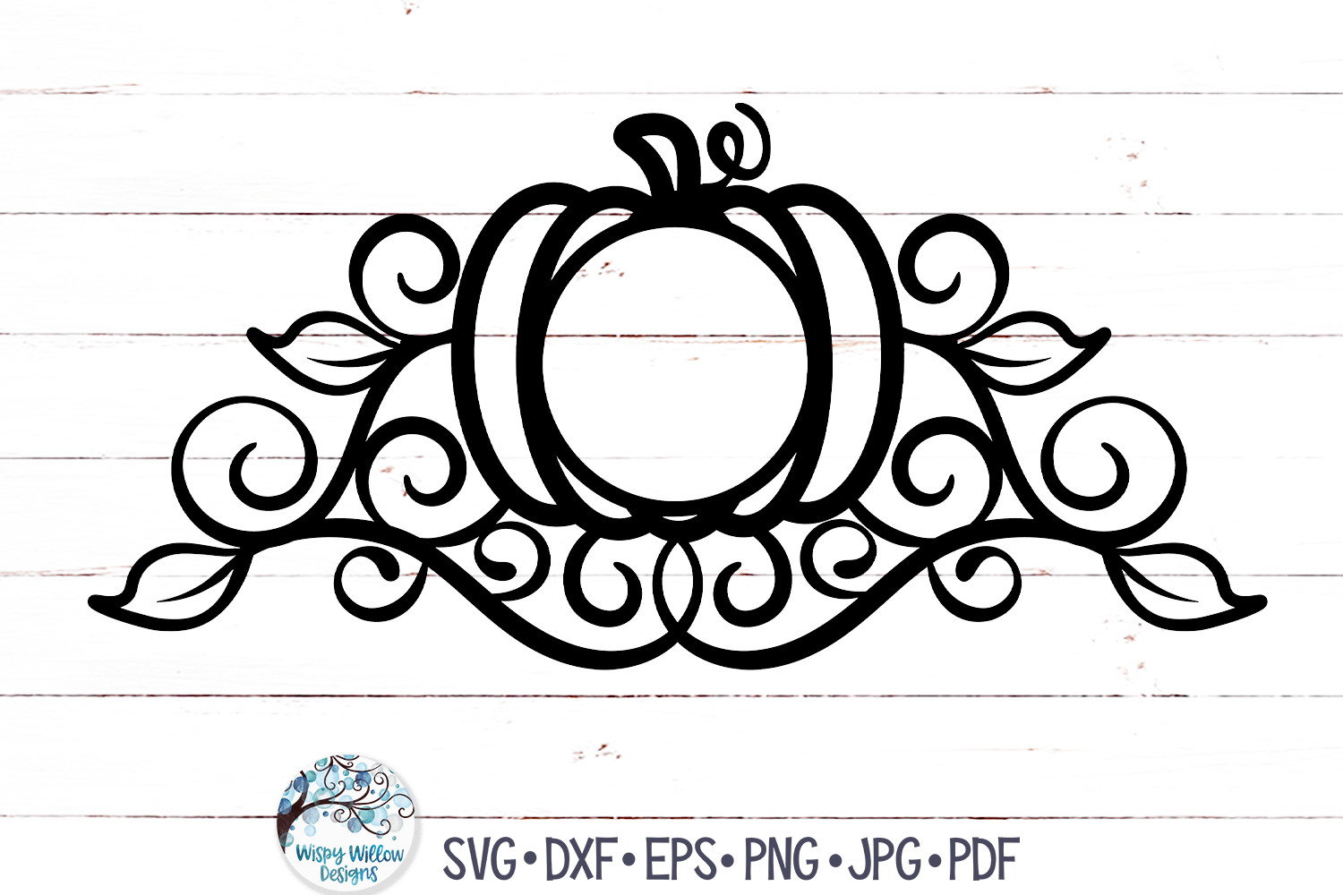 Pumpkin Monogram SVG | Fall Monogram SVG Wispy Willow Designs Company
