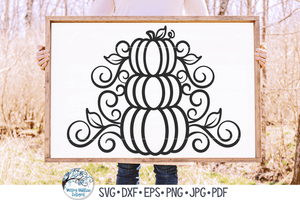 Pumpkin Stack SVG | Fall SVG Wispy Willow Designs Company