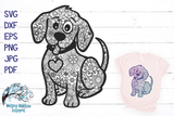 Puppy Dog Zentangle SVG Wispy Willow Designs Company