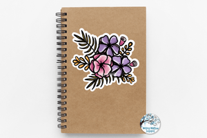 Purple Flower Stickers PNG Wispy Willow Designs Company
