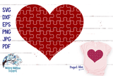 Puzzle Heart SVG Wispy Willow Designs Company