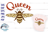 Queen Bee SVG Wispy Willow Designs Company