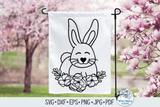 Rabbit with Flowers SVG Wispy Willow Designs Company