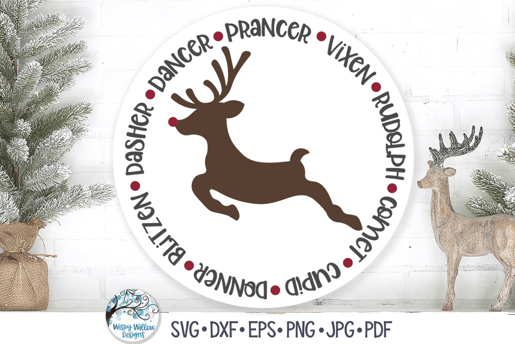 Reindeer SVG Wispy Willow Designs Company