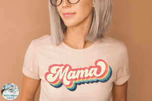 Retro Mama PNG | Mama Sublimation PNG Wispy Willow Designs Company