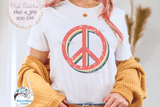 Retro Peace Sign Sublimation PNG Wispy Willow Designs Company