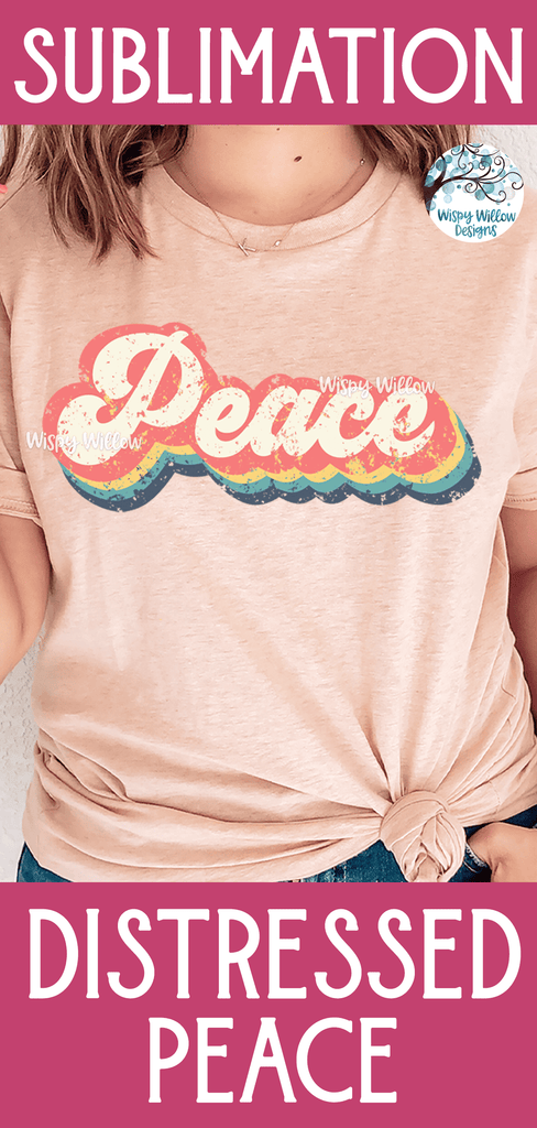 Retro Peace Sublimation PNG Wispy Willow Designs Company