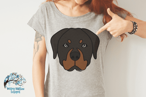 Rottweiler Dog SVG Wispy Willow Designs Company