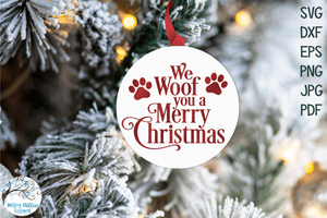Round Animal Ornament SVG Bundle - Dog and Cat Christmas Ornaments Wispy Willow Designs Company