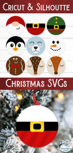 Round Ornament SVG Bundle | Christmas Character SVGs Wispy Willow Designs Company