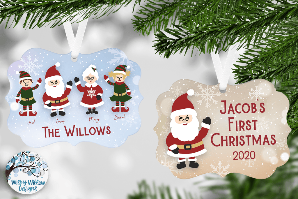 Santa & Family SVG Bundle - Layered Wispy Willow Designs Company