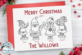 Santa & Family SVG Bundle - Outlines Wispy Willow Designs Company
