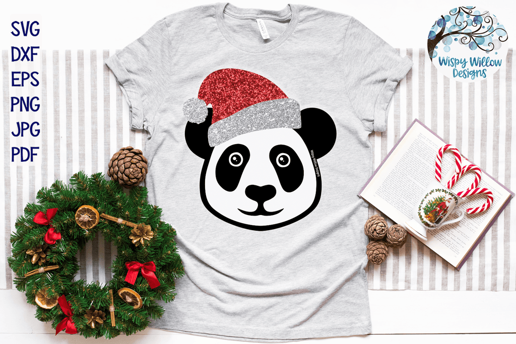 Santa Panda SVG Wispy Willow Designs Company