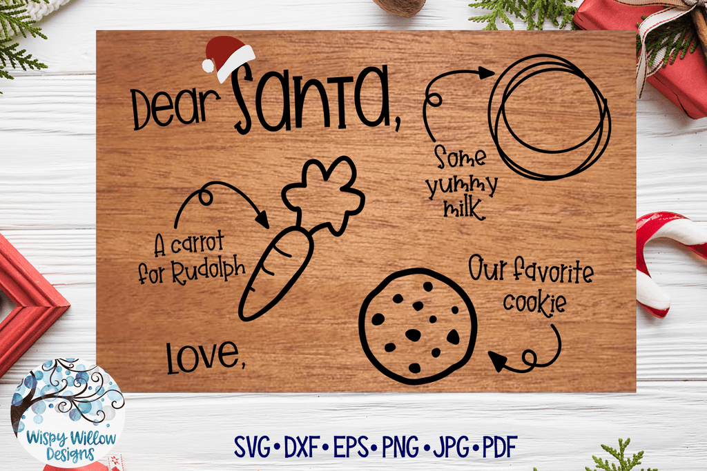 Santa Tray SVG - Our Favorite Wispy Willow Designs Company