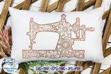 Sewing Machine Zentangle SVG Wispy Willow Designs Company
