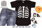 Skeleton Chest with Heart SVG | Cute Halloween Shirt Wispy Willow Designs Company
