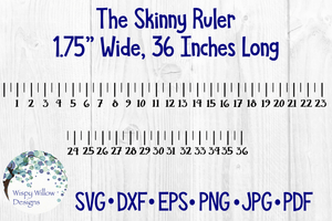 Skinny Yard Stick Ruler SVG Wispy Willow Designs Company