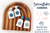 Snowflake Earring SVG for Glowforge Laser Cutter Wispy Willow Designs Company