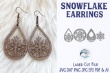 Snowflake Earrings for Laser Wispy Willow Designs Company