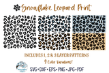 Snowflake Leopard Print SVG | Winter Animal Pattern Wispy Willow Designs Company