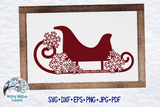 Snowflake Sleigh SVG Wispy Willow Designs Company
