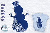 Snowflake Snowman SVG Wispy Willow Designs Company