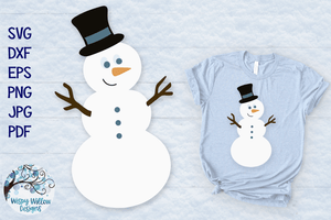 Snowman SVG Wispy Willow Designs Company
