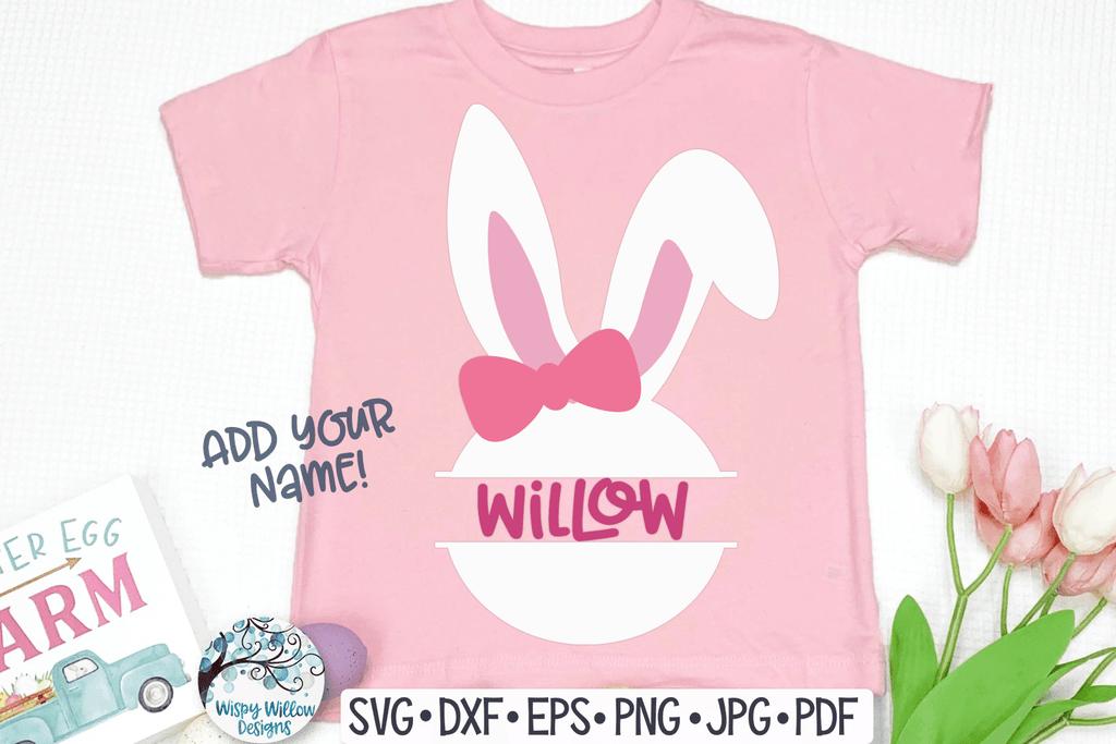 Split Easter Bunny SVG - Girl Wispy Willow Designs Company