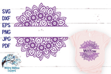 Split Flower Mandala SVG Wispy Willow Designs Company