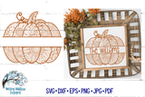 Split Pumpkin Zentangle SVG Wispy Willow Designs Company