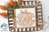 Split Pumpkin Zentangle SVG Wispy Willow Designs Company