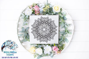 Spring Flower Mandala SVG Wispy Willow Designs Company
