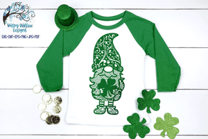St. Patrick's Day Gnome Zentangle SVG Wispy Willow Designs Company