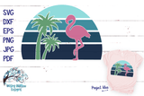 Summer Sunset with Flamingo SVG Wispy Willow Designs Company