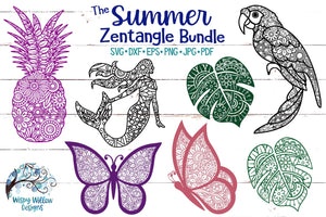 Summer Zentangle SVG Bundle Wispy Willow Designs Company