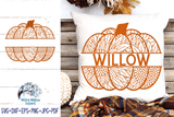 Sunflower Pumpkin Zentangle Split SVG Wispy Willow Designs Company