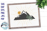 Sunrise Over Mountain SVG Wispy Willow Designs Company