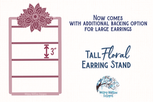 Tall Floral Earring Stand Wispy Willow Designs Company