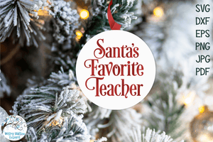 Teacher Christmas Ornament SVG Bundle Wispy Willow Designs Company