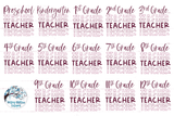Teacher SVG Bundle | PreK - 12th Grade Teacher SVGs Wispy Willow Designs Company