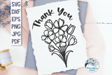 Thank You Flowers SVG Wispy Willow Designs Company