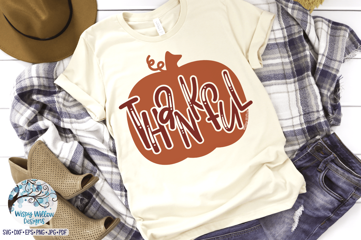 Thankful Grateful Blessed Fall Pumpkin SVG Bundle | Thanksgiving Wispy Willow Designs Company