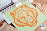 Tiger Face Mandala SVG Wispy Willow Designs Company