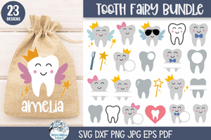 Tooth Fairy SVG Bundle | Tooth Pouch Bag Designs Wispy Willow Designs Company